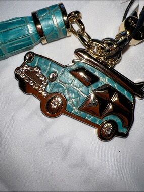 Brahmin Copa Charm Tassel Green Mermaid key fob